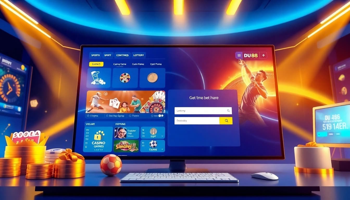 Engaging online betting scene showcasing nhà cái du88 interface with vibrant colors.