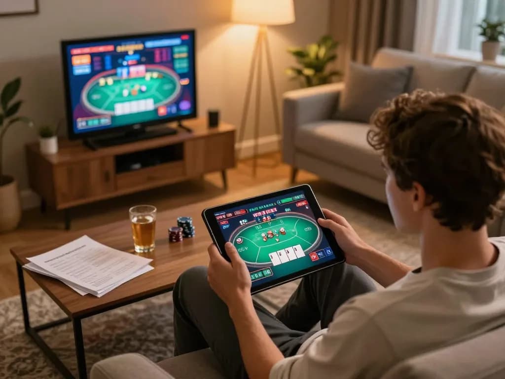 Engaging in online casino gaming at https://bet88.company/ with a warm atmosphere and strategic notes.