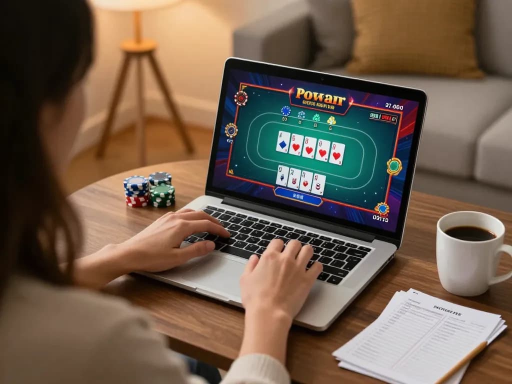 Engaging online casino session at nhà cái uy tín 8XX showcasing vibrant poker gameplay.