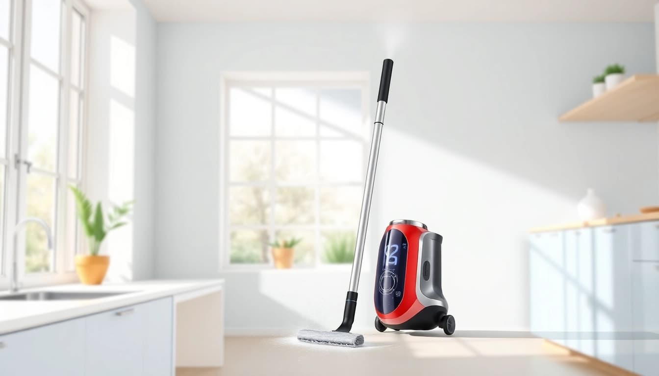 Powerful akku staubsauger effortlessly cleaning a modern living space.