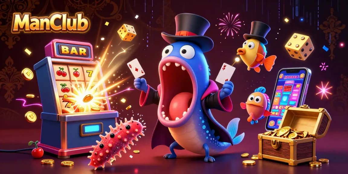 Experience thrilling gameplay and jackpots at ManClub with vibrant casino action and memorable characters.