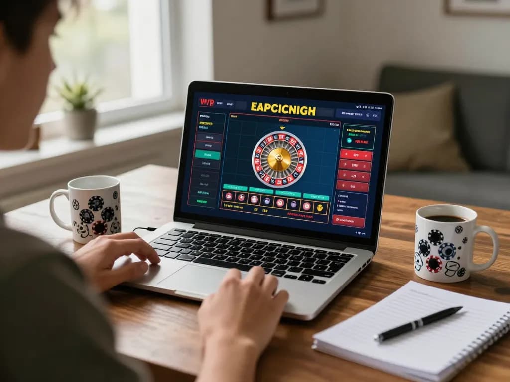 Người chơi LUCK8 tham gia vào bàn roulette trực tuyến trong một không gian ấm cúng tại nhà.
