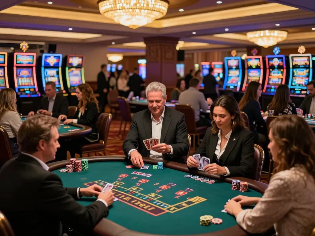 Play blackjack at vibrant casino floor featuring XX88, exciting gameplay and stylish atmosphere