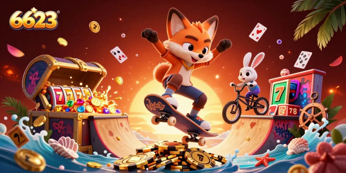 Experience the excitement of 6623 casino gaming with vibrant characters and dynamic actions.