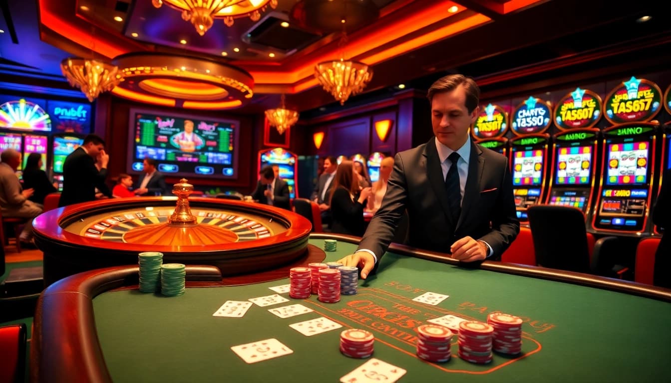Experience thrilling gaming action at 88bet's vibrant casino table with poker chips and cards.