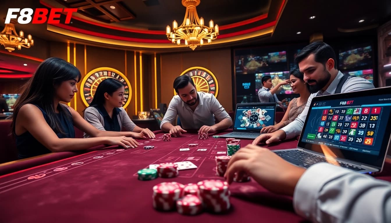 Exciting online gambling experience at F8BET with engaging casino games and high-tech interfaces.