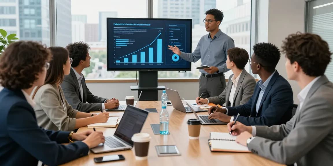 Engaging professionals collaborating in a Schweizer Unternehmernetzwerk meeting to foster innovation and business growth.