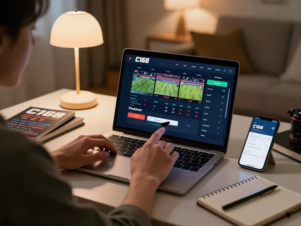 Action-packed online betting scene featuring nhà cái C168, showcasing strategic sports betting experience.