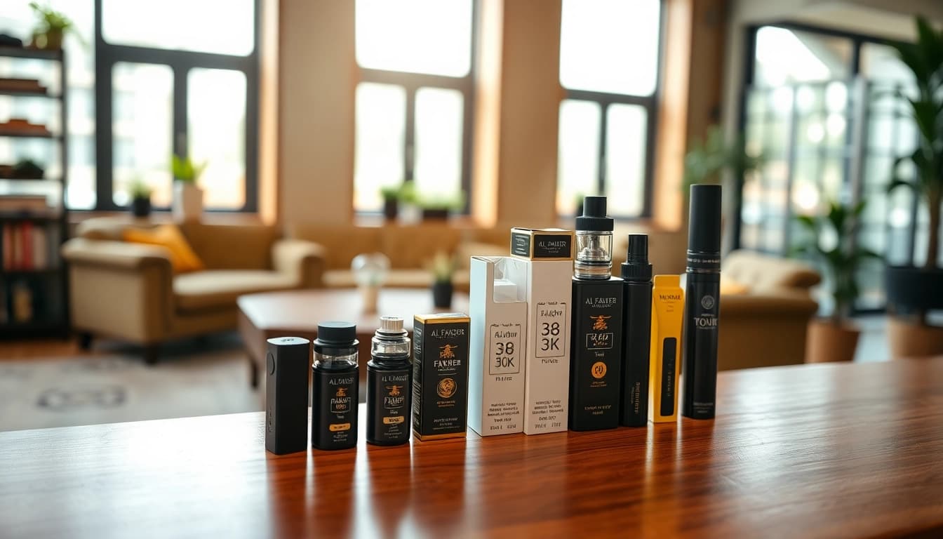 Vape store showcasing Al Fakher 30K products elegantly on display.