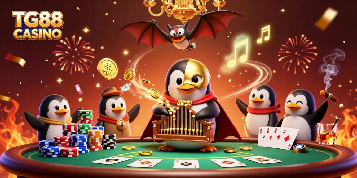Experience TG88 CASINO with thrilling poker action amidst enchanting casino elements and magical visuals.