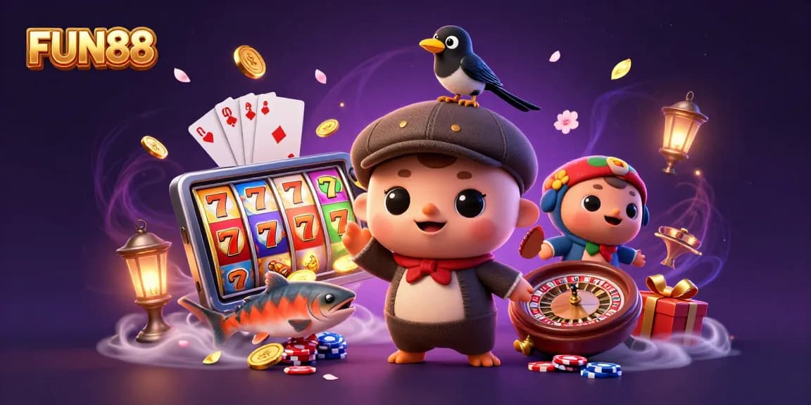 Join the FUN88 excitement with vibrant casino games featuring a playful Nessie in action!