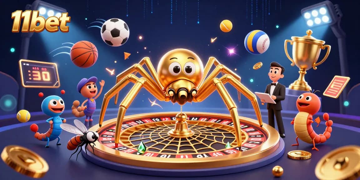 Experience thrilling gameplay at 11bet with spinning roulette wheels and sports betting excitement.