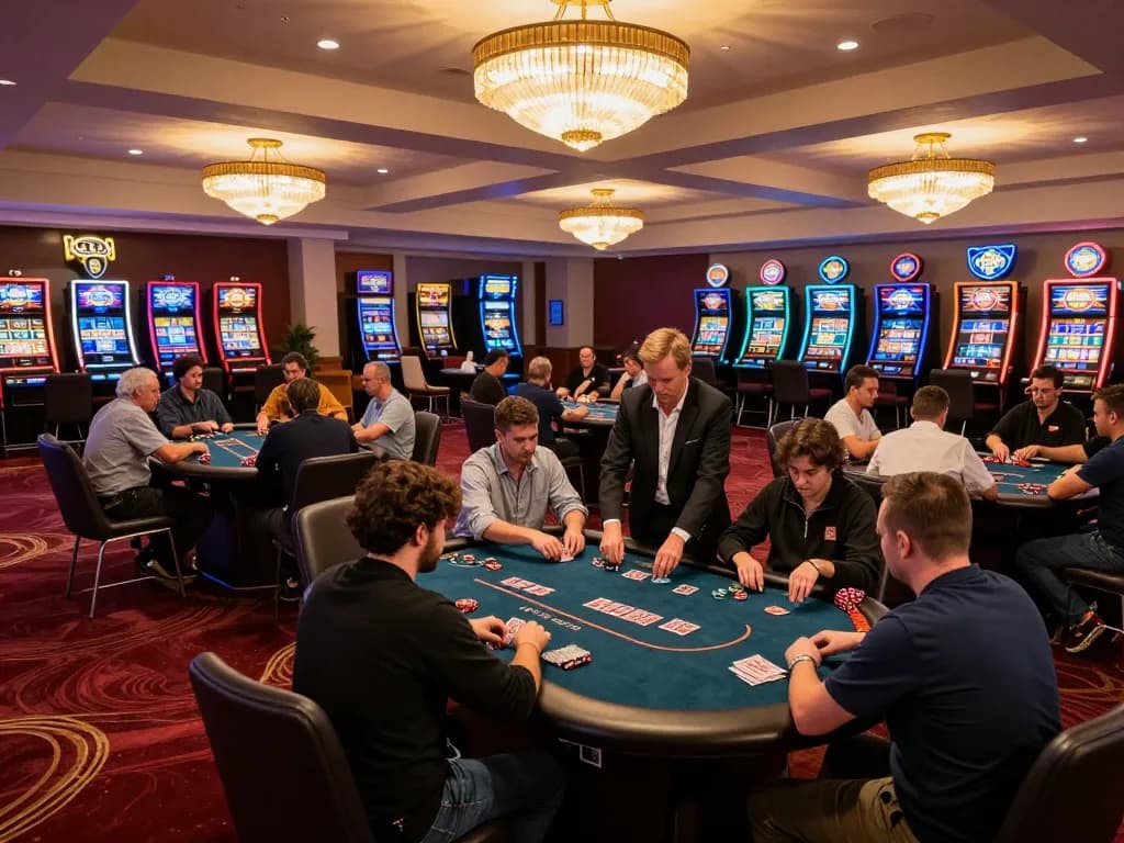Engaged players at Nhà Cái SC88 poker tables, highlighting the excitement of casino gameplay.