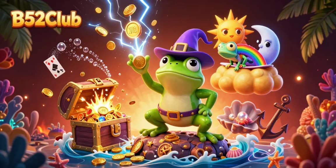 Join B52Club in a vibrant 3D world of winning, featuring a storm of treasures