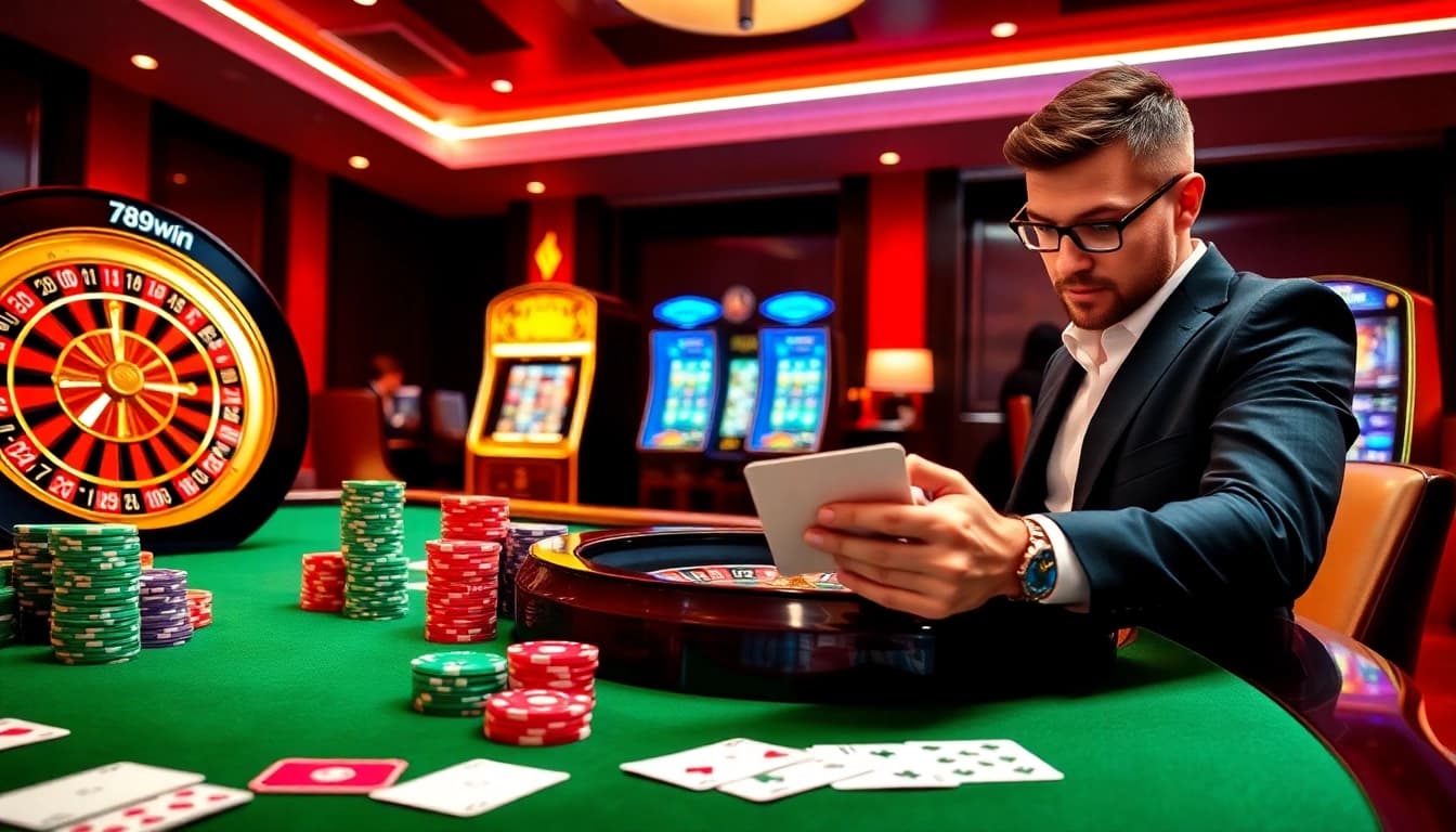 Experience the thrill of winning big with 789win at a luxurious casino table.
