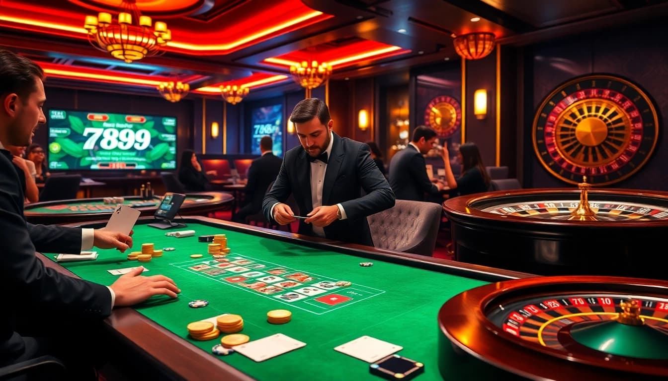 Experience the thrill of winning at 789P's deluxe casino table featuring blackjack gameplay.