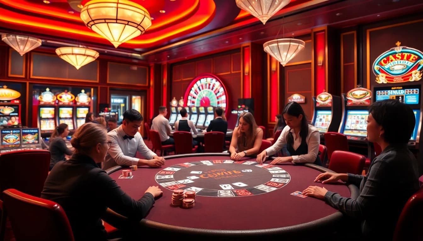 Experience thrilling casino action at https://kuwincom.net/ with an elegant poker table and vibrant roulette wheel.