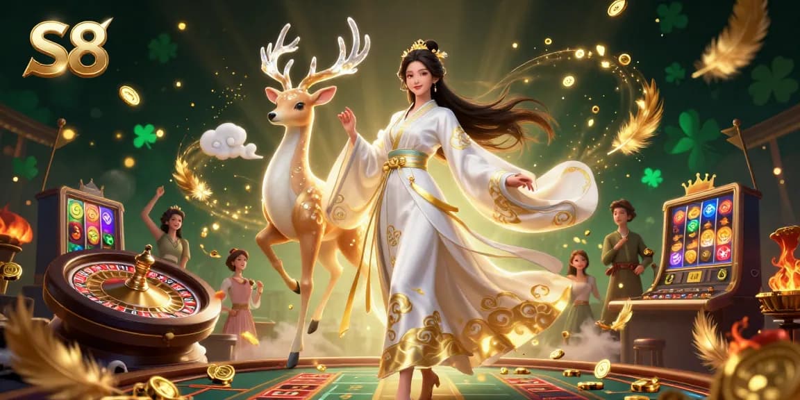 S8 entices players with vibrant casino gaming scene showcasing rich slot game experiences and rich betting tokens.