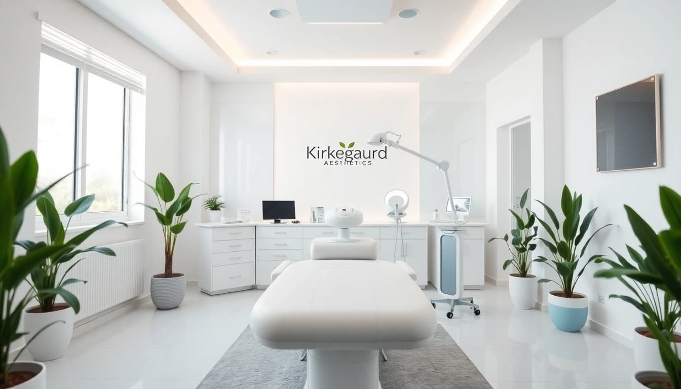 Kirkegaard Aesthetics in a modern aesthetic clinic with calming design elements.