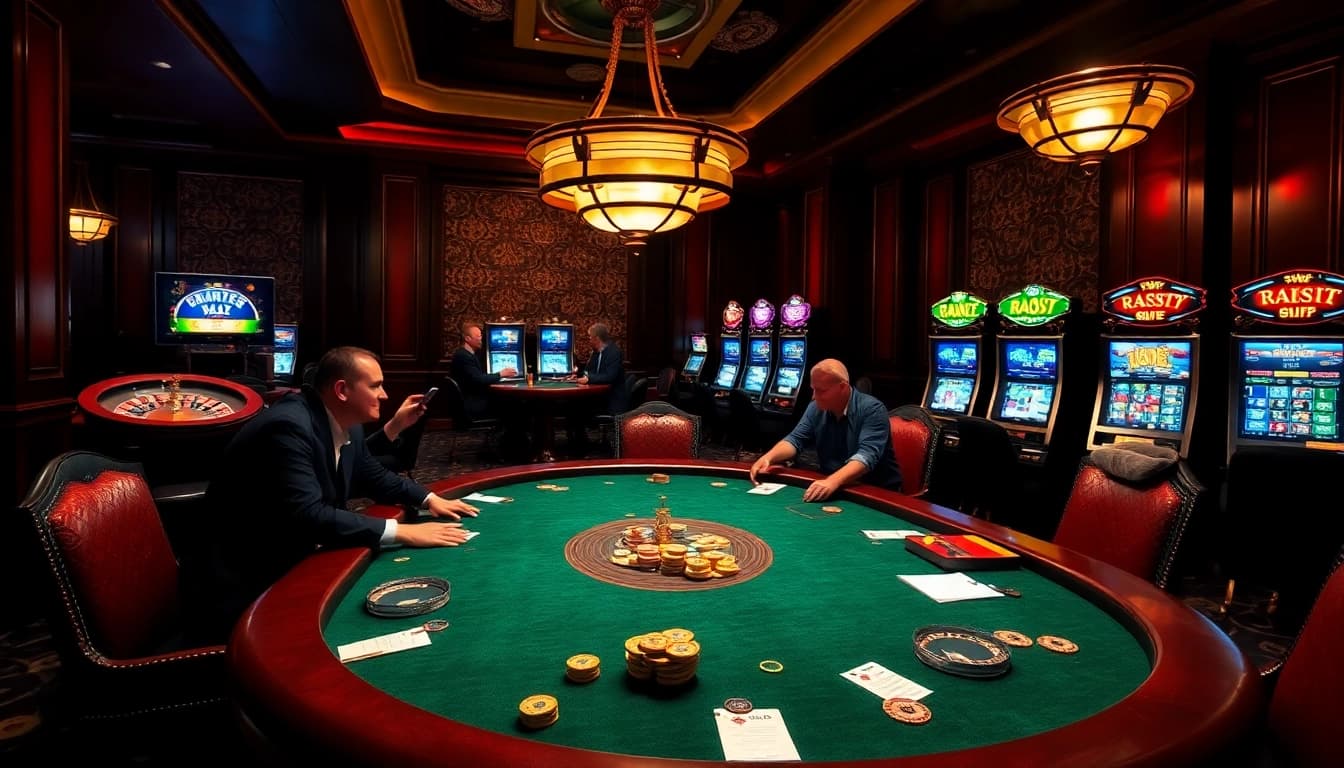 Engaging table game scene at https://f8bet11.net/ showing poker action and vibrant casino settings.