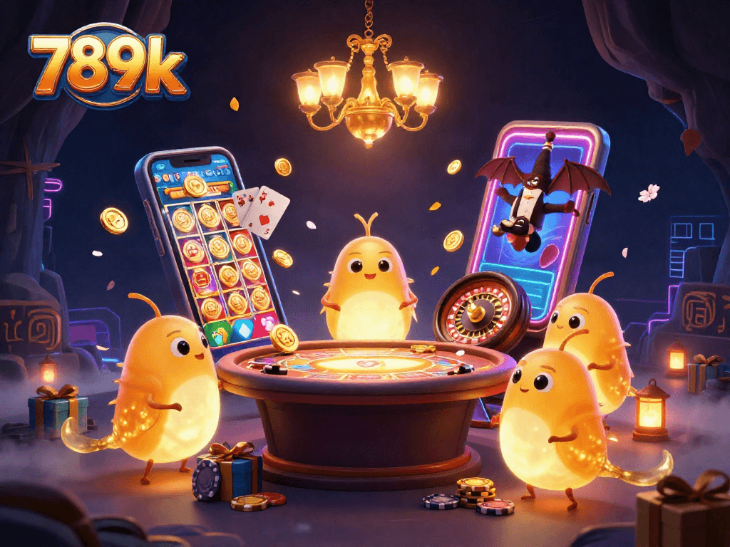 Join the fun at 789k as glowworms illuminate a vibrant casino atmosphere filled with games and excitement!