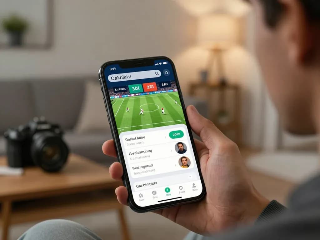 Cakhia sports betting app displaying live odds while user places a wager.