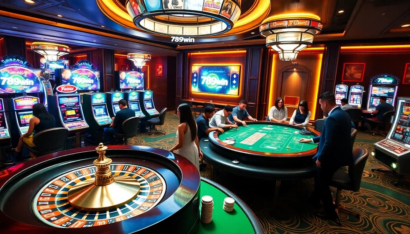 Players enjoying the thrill of casino games at 789win's top-notch gambling platform.