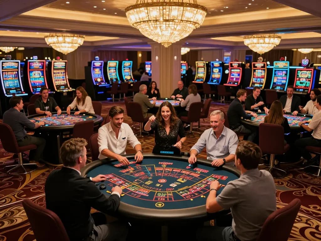 Engaging scene of nhà cái mb66 gaming with players enjoying roulette bets amid a thrilling atmosphere.