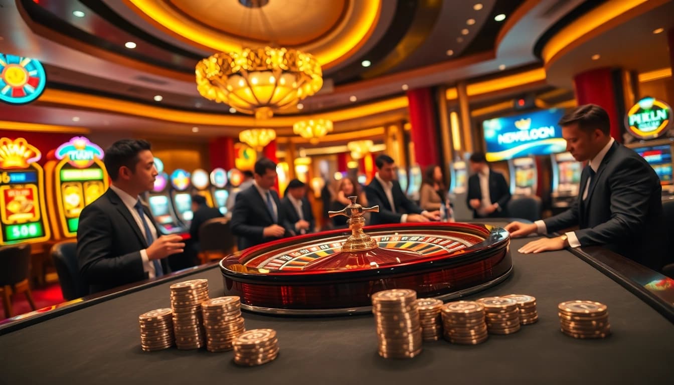 Engaged players at a casino table highlight Plagiatscanner features while strategizing bets and odds.