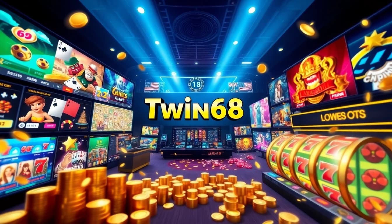 Twin68 interactive online gaming platform with vibrant visuals and exciting game features.