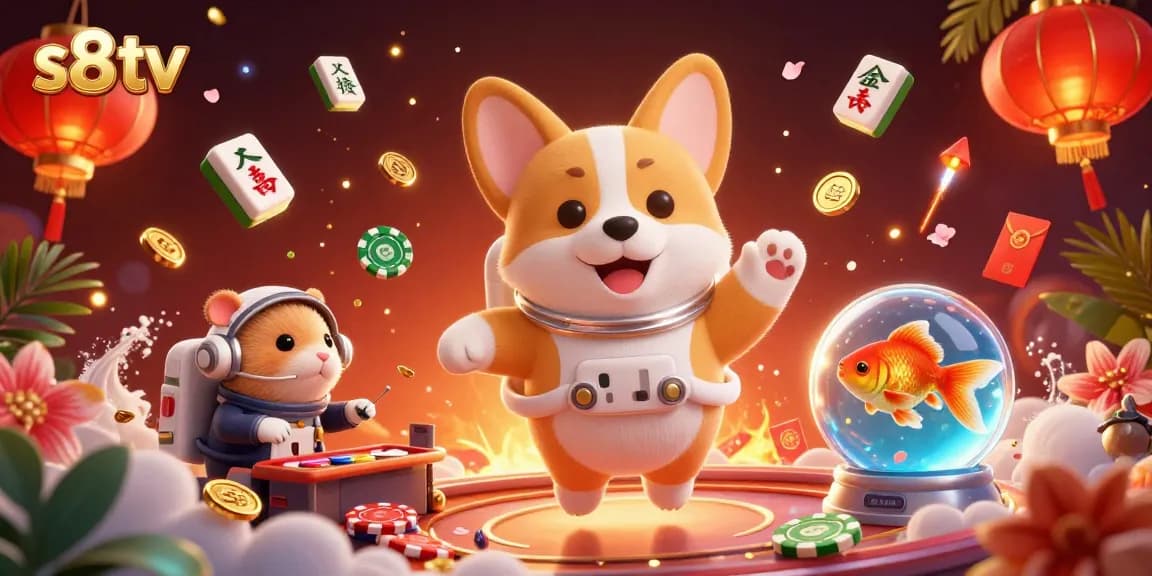Experience winning at s8 tv with vibrant casino-themed scene packed with colorful elements.