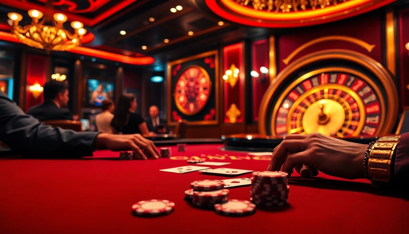 Experience the thrill of high-stakes poker at s8king.com in a luxurious casino atmosphere.