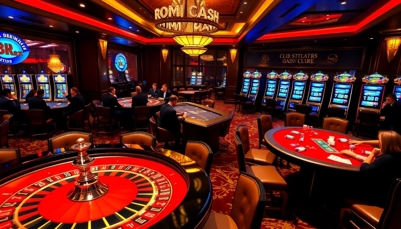 Engage in a thrilling casino experience at 888new.com with players at a roulette table and vibrant slot machines.