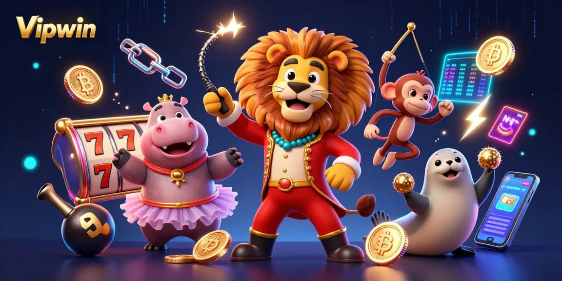 Join the excitement at Vipwin with vibrant casino characters and thrilling game elements!