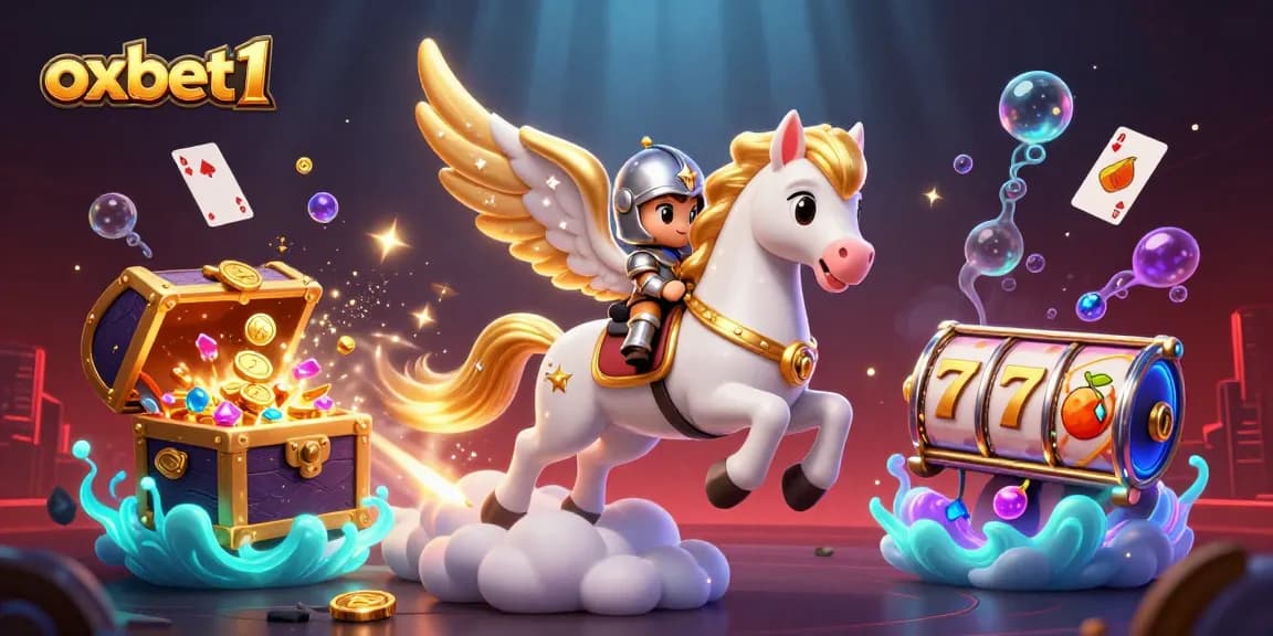 Engage in thrilling gameplay at oxbet1 with vibrant 3D casino illustration featuring dynamic elements.