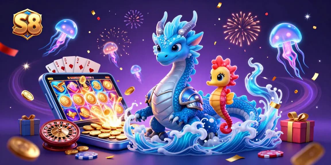 Experience thrilling wins at S8 with exciting slot games amidst enchanting sea creatures.