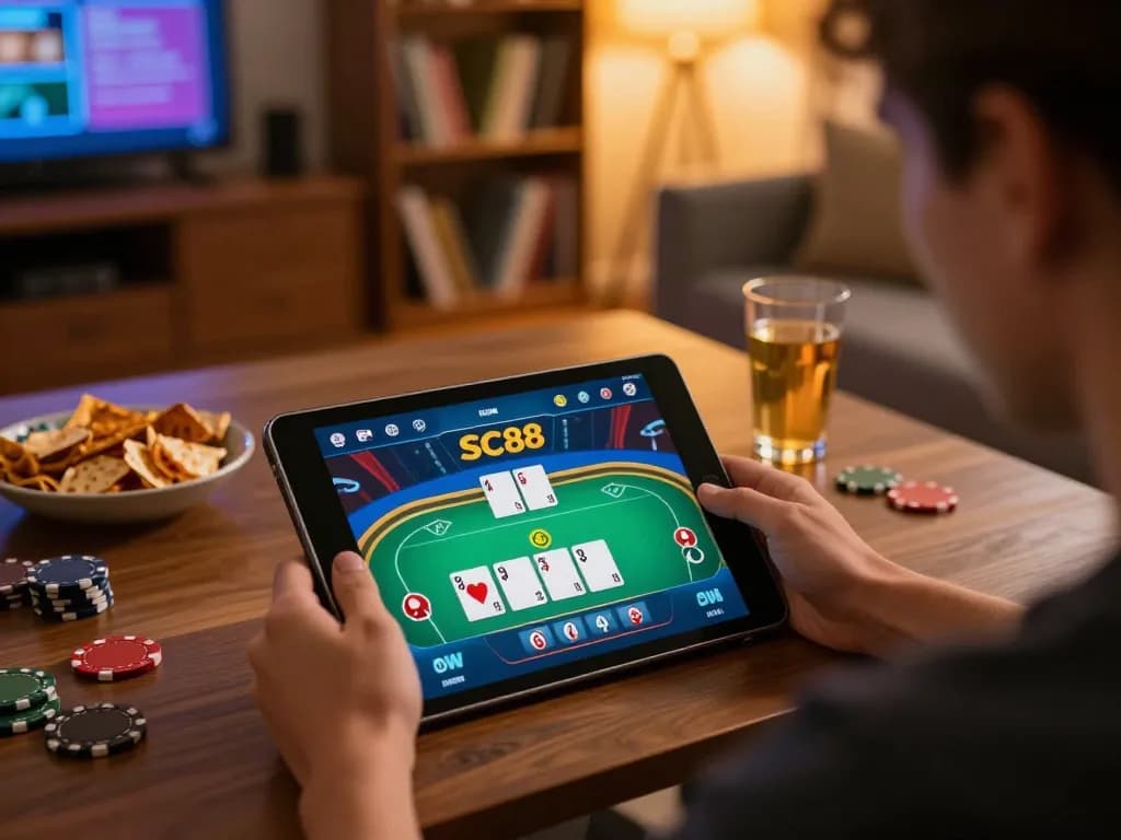 Using the sc88 app to engage in thrilling online poker at home