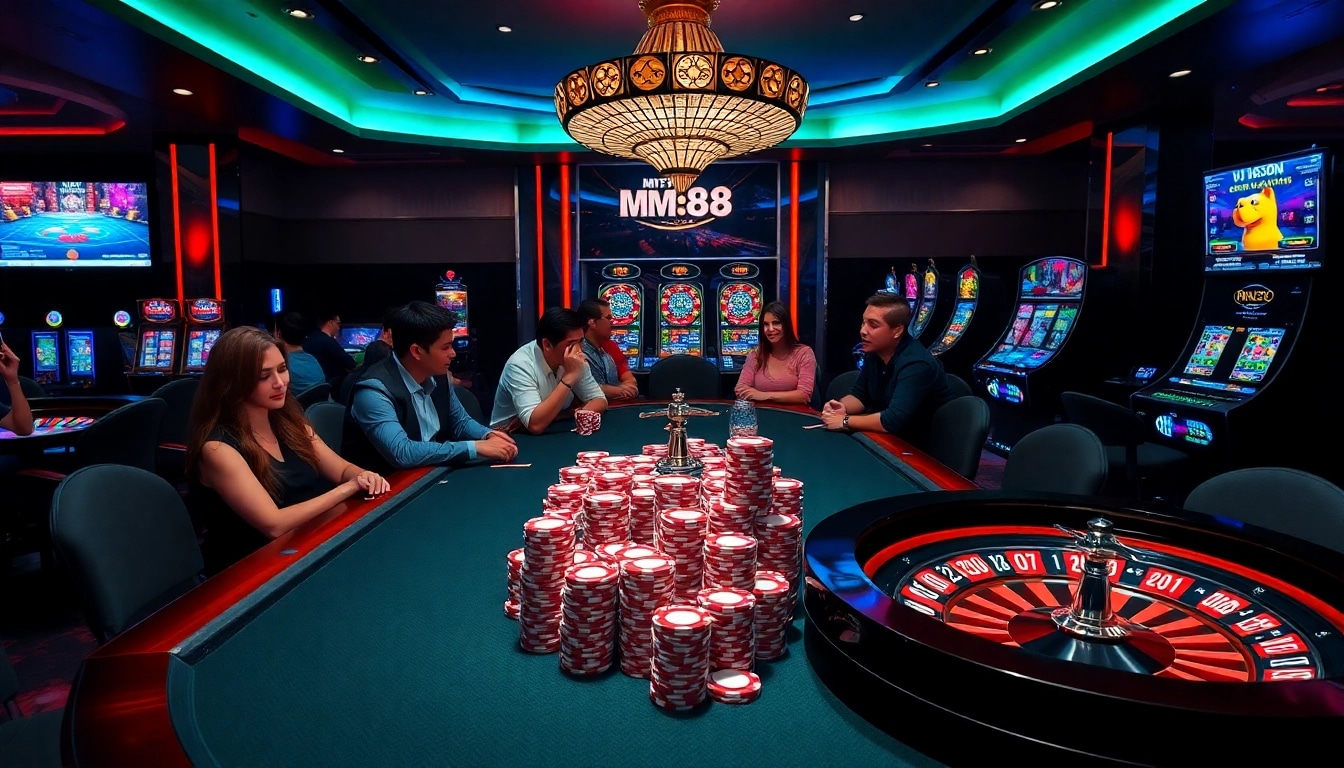 Experience the thrill of MM88 with vibrant casino games and high-stakes gambling action.
