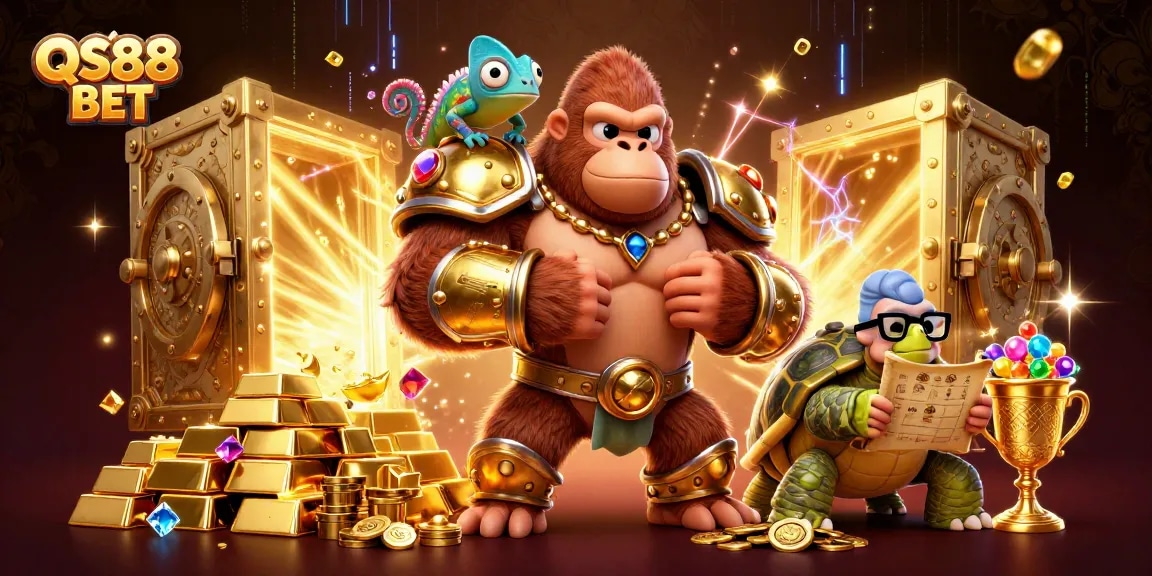 Experience thrilling gameplay at QS88 BET with rich casino elements and vibrant characters.