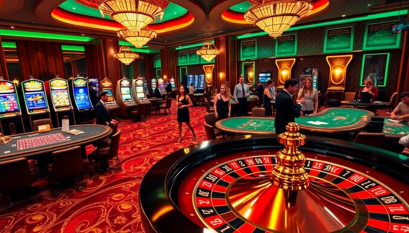 Engaging casino scene showcasing the excitement of gambling at https://s8mx.com/ with roulette and poker games.