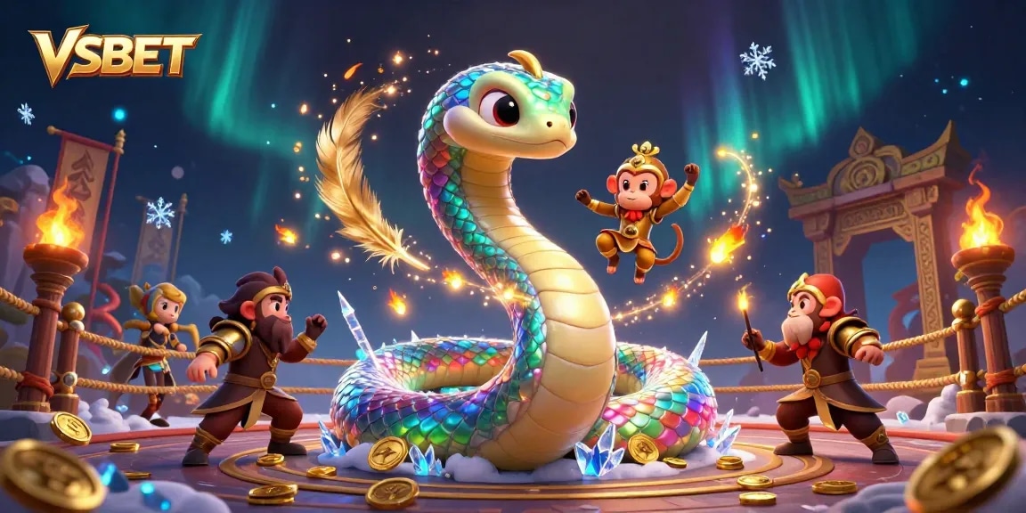 Experience thrilling action with VSBET as a rainbow serpent guards hidden treasures.