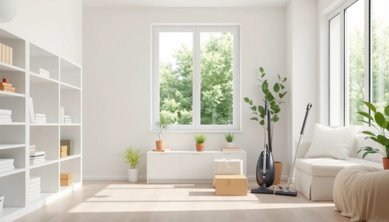 Entrümpelung Freiburg in action: Professional decluttering service transforming a bright living room.