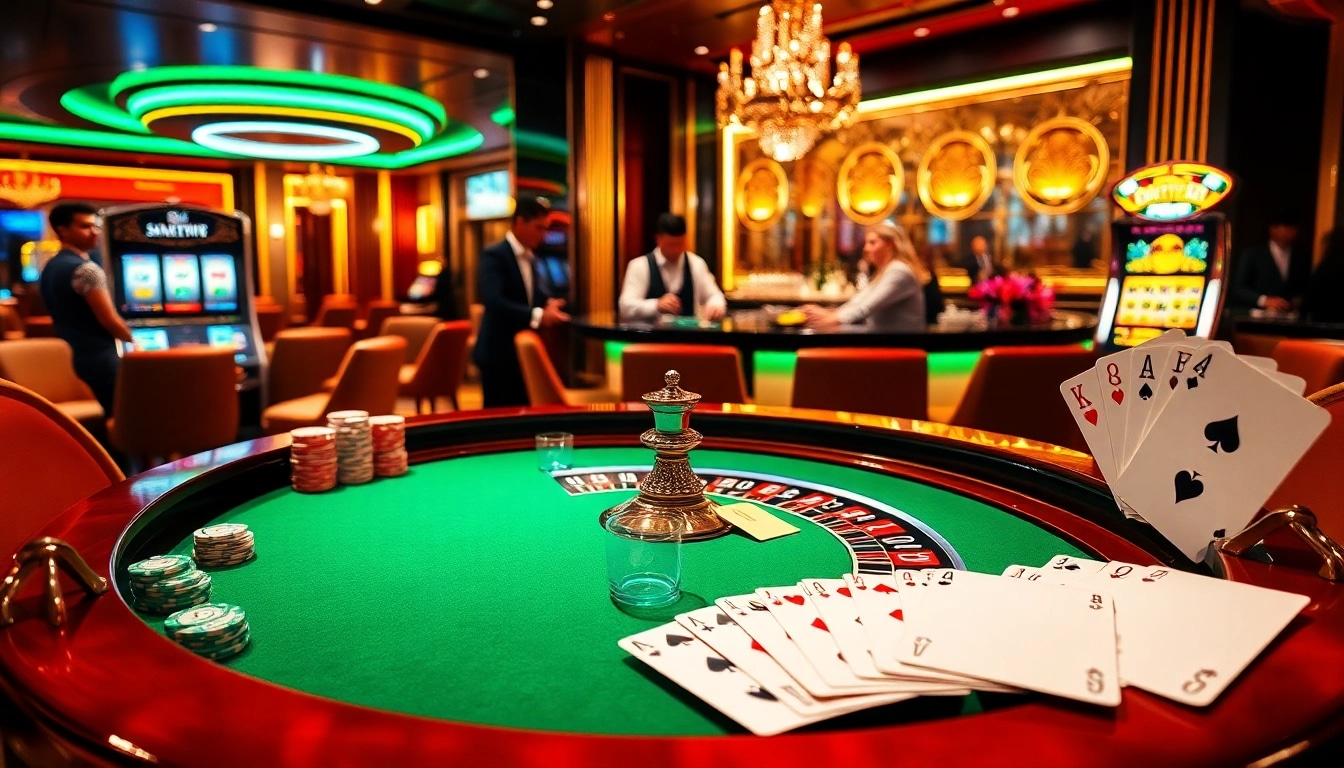 Exciting roulette table scene at https://vn789.xyz/ with colorful chips and elegant decor.