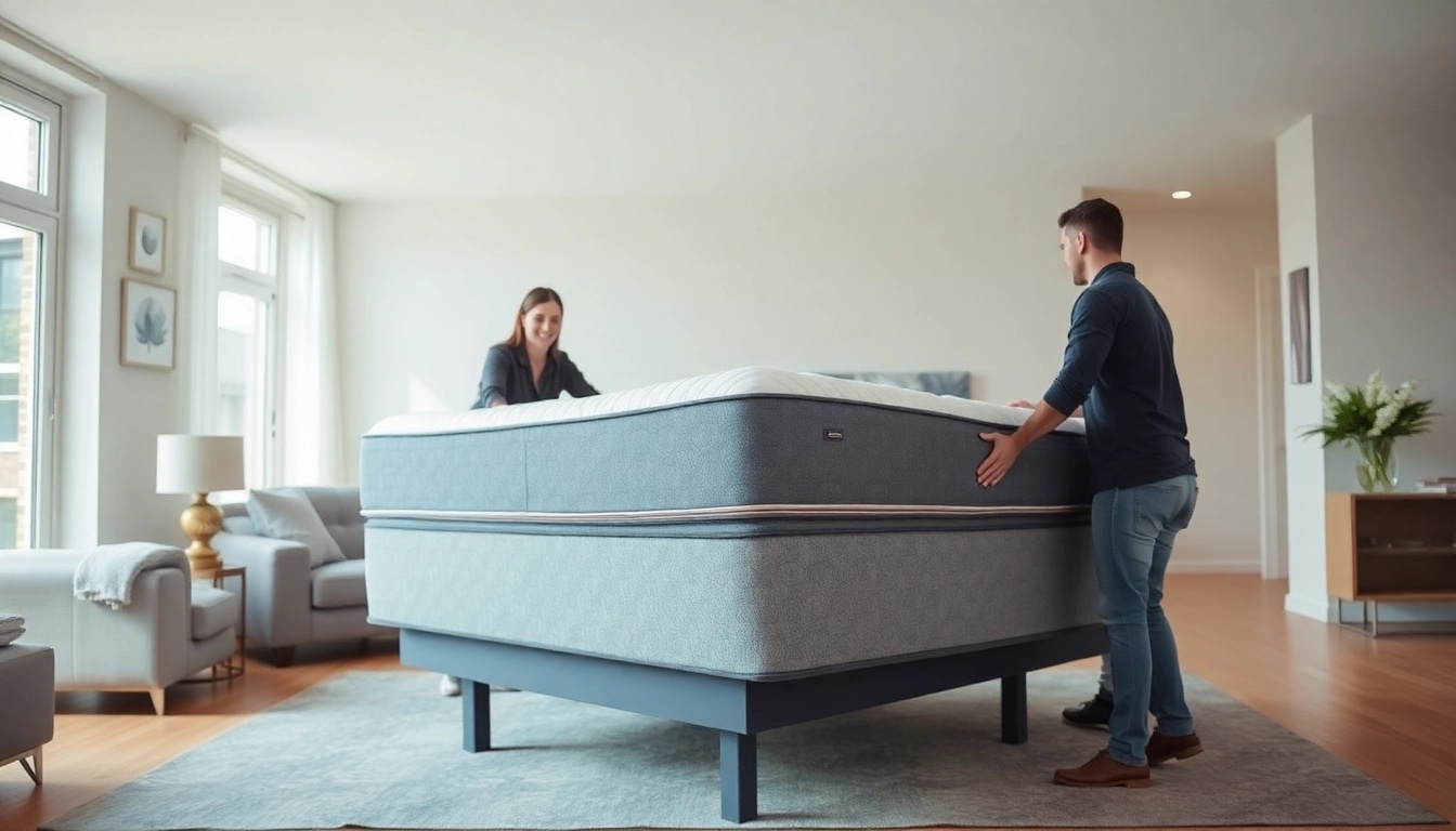 Effizienter Wasserbett Umzugsservice mit professionellem Team in modernem Wohnraum.