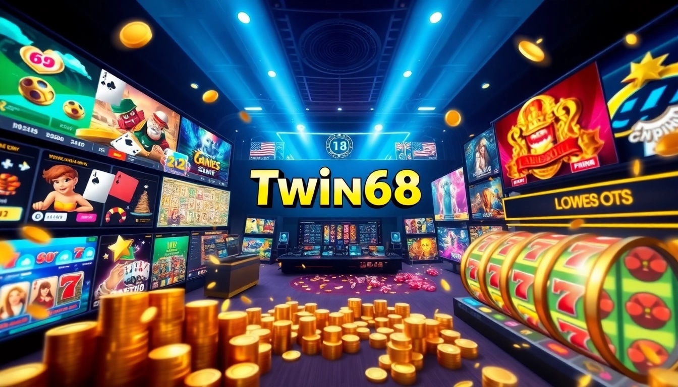 Twin68 interactive online gaming platform with vibrant visuals and exciting game features.