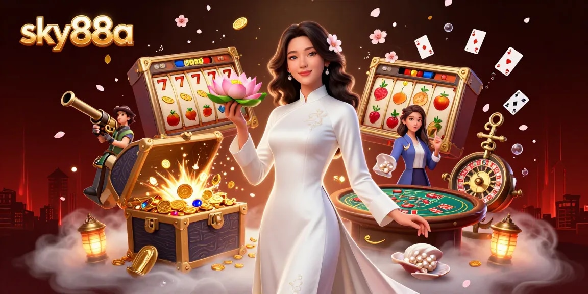 Experience exciting gameplay with sky88a, showcasing a vibrant casino atmosphere and dynamic elements.