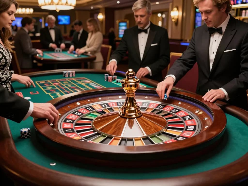 Engaging players at the roulette table showcasing go99 betting strategies in a vibrant casino atmosphere