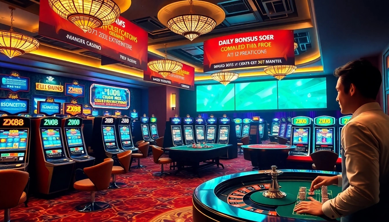 Experience thrilling betting at ZX88 com with vibrant poker tables and luxurious slot machines.