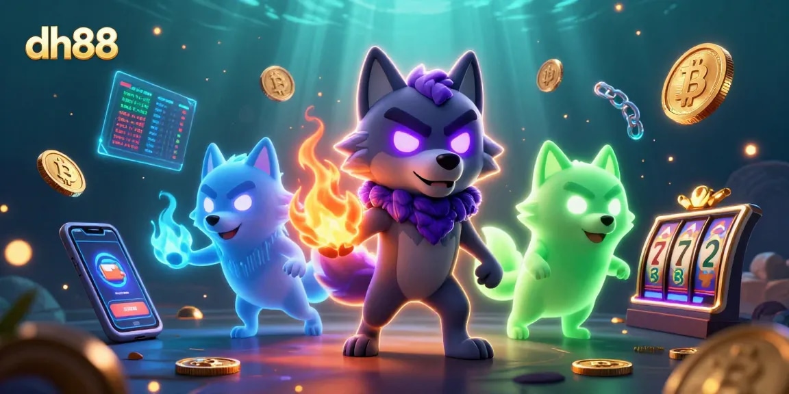 Experience the thrilling gameplay of dh88 with crypto elements and vibrant casino visuals.
