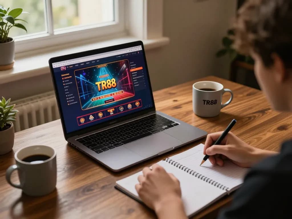 Experience thrilling online gaming at TR88, with a cozy setup for strategic betting.